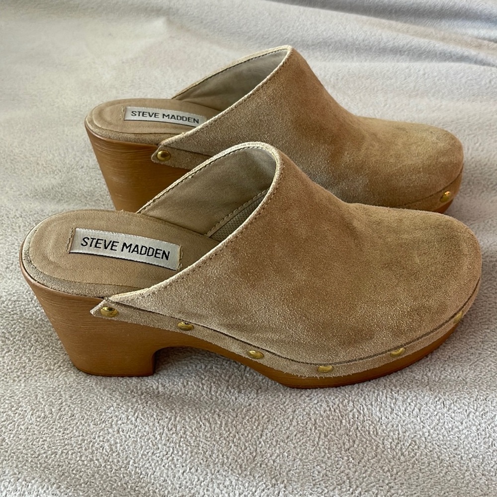 Suede mules Brand-new condition Steve Madden size 6